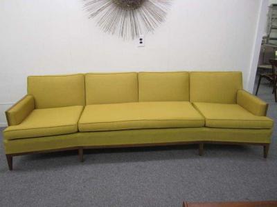  Erwin Lambeth Sophisticated Erwin Lambeth Curved Walnut Sofa Mid Century Modern