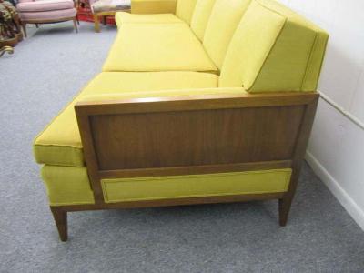  Erwin Lambeth Sophisticated Erwin Lambeth Curved Walnut Sofa Mid Century Modern