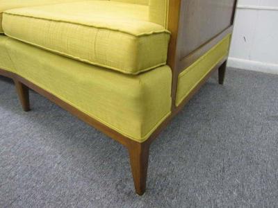  Erwin Lambeth Sophisticated Erwin Lambeth Curved Walnut Sofa Mid Century Modern