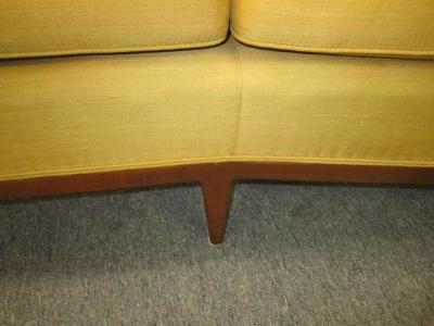  Erwin Lambeth Sophisticated Erwin Lambeth Curved Walnut Sofa Mid Century Modern