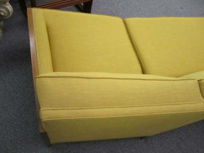  Erwin Lambeth Sophisticated Erwin Lambeth Curved Walnut Sofa Mid Century Modern
