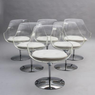 Erwine and Estelle Laverne 11 Fine 1960s Lucite Champagne Chairs by Estelle Erwin Laverne