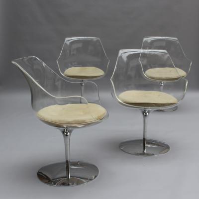  Erwine and Estelle Laverne 20 Fine 1960s Lucite Champagne Chairs by Estelle Erwin Laverne