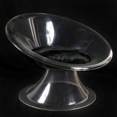  Erwine and Estelle Laverne Buttercup Lucite Lounge Chair by Erwin Estelle Laverne