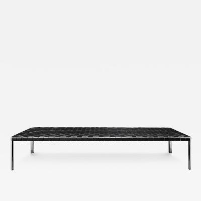  Erwine and Estelle Laverne Erwine Estelle Laverne Long Bench With Woven Leather Straps 1960s