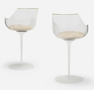  Erwine and Estelle Laverne Pair Erwine Estelle Laverne Champagne Stools