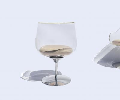  Erwine and Estelle Laverne Pair of Champagne Chairs by Estelle Erwine Laverne