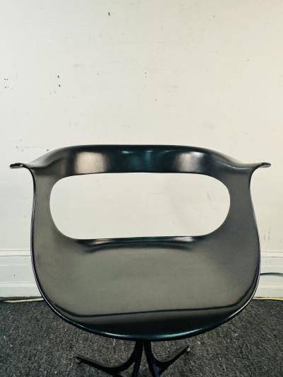  Erwine and Estelle Laverne RARE MID CENTURY BLACK FIBERGLASS LOTUS CHAIR BY ERWINE ESTELLE LAVERNE