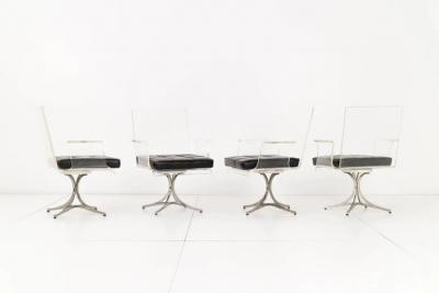  Erwine and Estelle Laverne Set of Four Laverne Flower Dining or Occasional Chairs