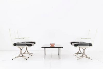  Erwine and Estelle Laverne Set of Four Laverne Flower Dining or Occasional Chairs