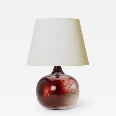  Eslau Table Lamp in Oxblood Glaze by Eslau