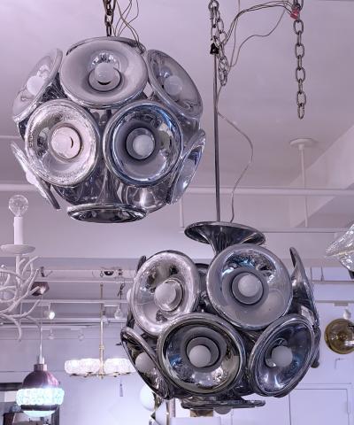  Esperia 3 Esperia 1960 Dandelion Sputnik Italian Mid Century Chandeliers