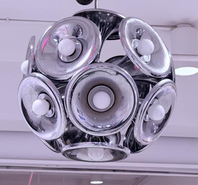  Esperia 3 Esperia 1960 Dandelion Sputnik Italian Mid Century Chandeliers