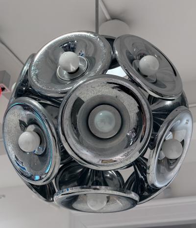  Esperia 3 Esperia 1960 Dandelion Sputnik Italian Mid Century Chandeliers