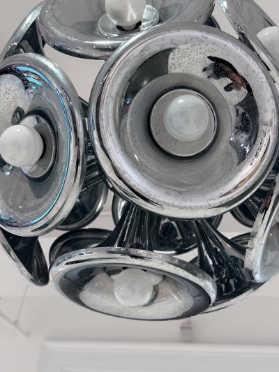  Esperia 3 Esperia 1960 Dandelion Sputnik Italian Mid Century Chandeliers