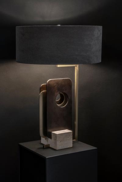  Esperia Due Tre Piastre Table Lamp by Esperia