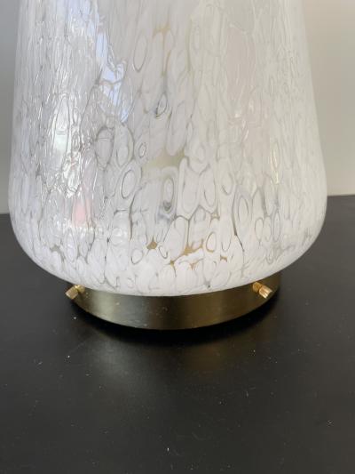  Esperia Large Cone Lamp Murano Glass and Brass by Esperia Italy 1970s