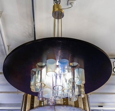  Esperia Unique Wood and Glass Chandelier by Esperia