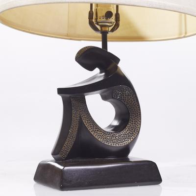  F A I P Fine Arts in Plastic Frederick Weinberg Style F A I P Mid Century Figurative Table Lamps Pair