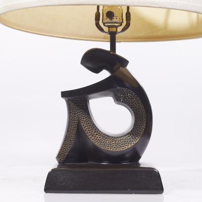  F A I P Fine Arts in Plastic Frederick Weinberg Style F A I P Mid Century Figurative Table Lamps Pair