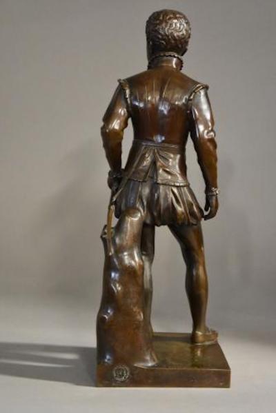  F Barbedienne Foundry 19thc bronze of young Henry IVth of France