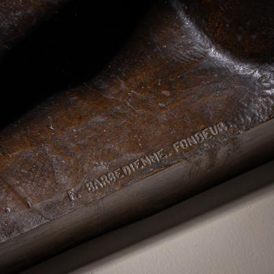  F Barbedienne Foundry Borghese Gladiator in Bronze Foundry F Barbedienne 2nd Half 19th Century