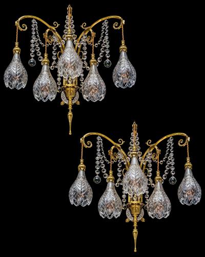  F C Osler A LARGE PAIR OF ART NOUVEAU WALL LIGHTS BY F C OSLER