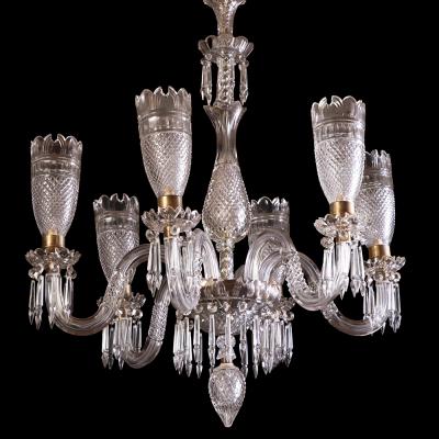  F C Osler An Osler Style Cut Glass Six Arm Chandelier C 1900 