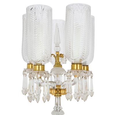  F C Osler Very large pair of antique English cut crystal candelabra by F C Osler