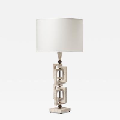  FLAIR FURNITURE Flair Edition AdHoc Travertine Table Lamp