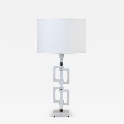  FLAIR FURNITURE Flair Edition AdHoc White Carrara Marble Table Lamp