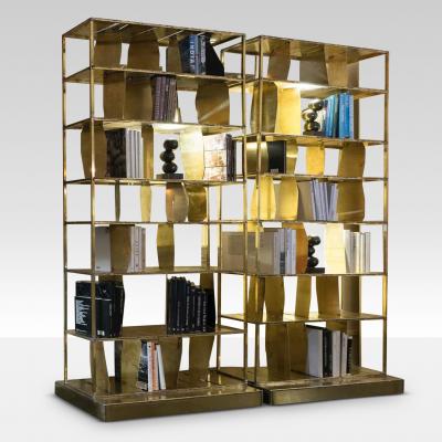 FLAIR FURNITURE Flair Edition Brutalist Brass Library
