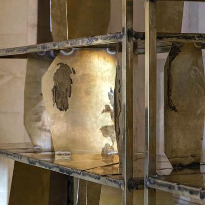 FLAIR FURNITURE Flair Edition Brutalist Brass Library