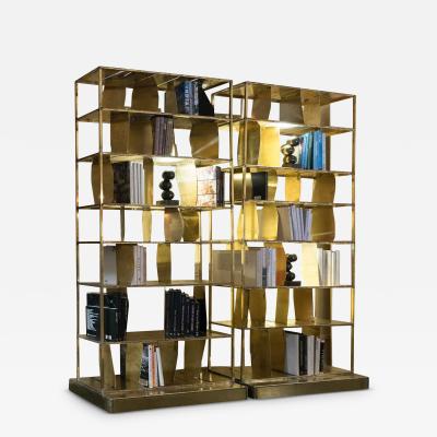  FLAIR FURNITURE Flair Edition Brutalist Brass Library