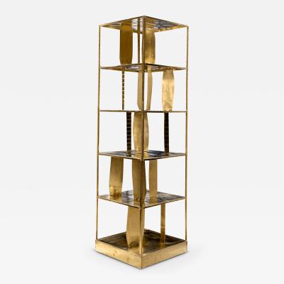  FLAIR FURNITURE Flair Edition swivel brutalist brass library