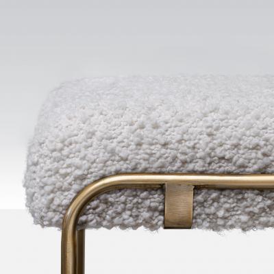  FLAIR FURNITURE Pair of Flair Edition Brass stools