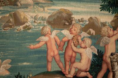  FRANCESCO ALBANI LATE 17TH CENTURY BEAUVAIS MYTHOLOGICAL TAPESTRY ADONIS LED