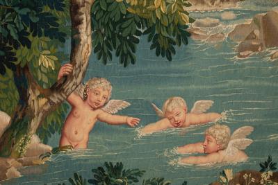  FRANCESCO ALBANI LATE 17TH CENTURY BEAUVAIS MYTHOLOGICAL TAPESTRY ADONIS LED