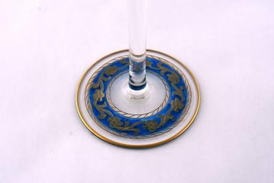  FRITZ HECKERT FRITZ HECKERT ENAMELLED HOCK GLASSE INSPIRED BY ISLAMIC DESIGN ART NOUVEA