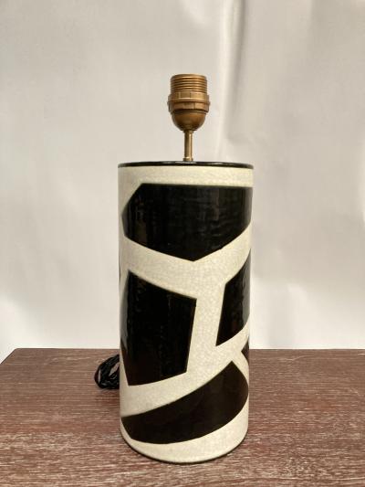 Fa enceries et Emaux de Longwy 1980s Studio Pottery ceramic lamp by Longwy
