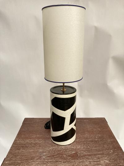 Fa enceries et Emaux de Longwy 1980s Studio Pottery ceramic lamp by Longwy