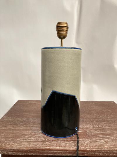 Fa enceries et Emaux de Longwy 1980s Studio Pottery ceramic lamp by Longwy