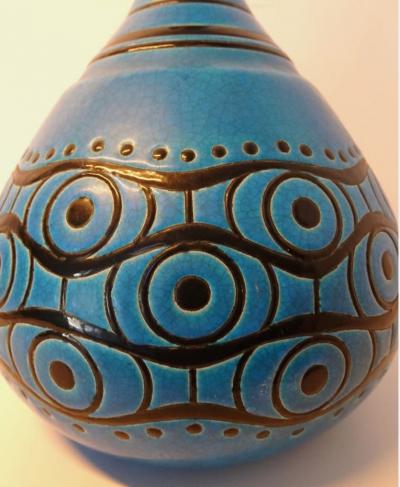  Fa enceries et Emaux de Longwy Longwy Art Deco Primavera Vase France circa 1920s