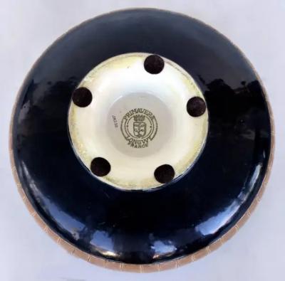 Fa enceries et Emaux de Longwy Longwy Primavera Art Deco Footed Bowl
