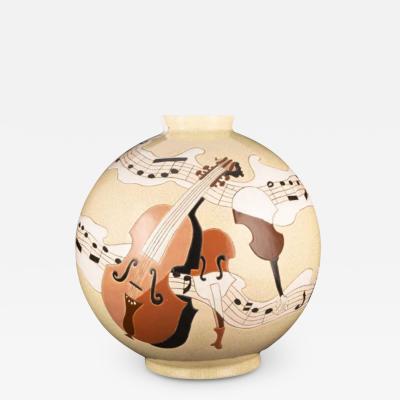  Fa enceries et Emaux de Longwy Longwy vase Music 