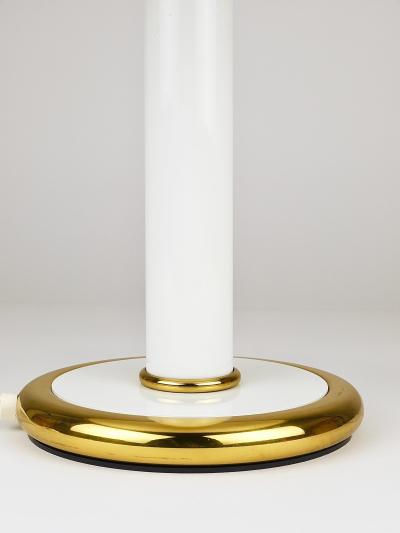  Fabbian F Fabbian Gold White Murano Glass Mushroom Table Side Lamp Italy 1970s