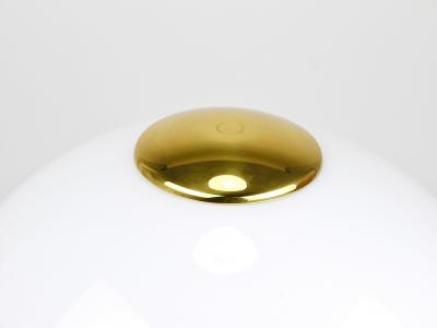  Fabbian F Fabbian Gold White Murano Glass Mushroom Table Side Lamp Italy 1970s