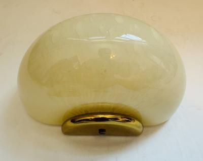  Fabbian Italian 1970s Mid Century Fabbian Egg Murano Glass Wall Lamps
