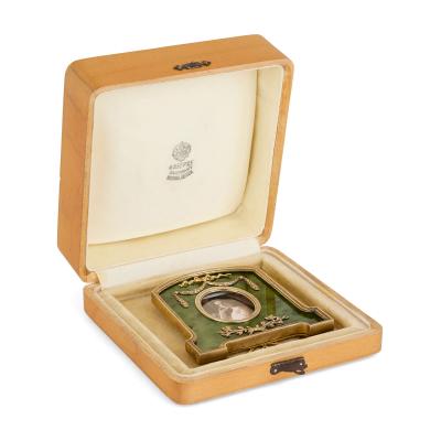  Faberg Faberg inspired nephrite and vermeil picture frame