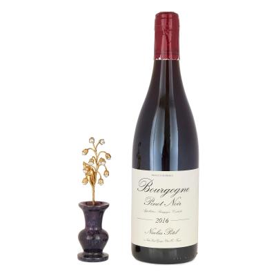  Faberg Silver gilt pearl and charoite lily of the valley model in the style of Faberg 